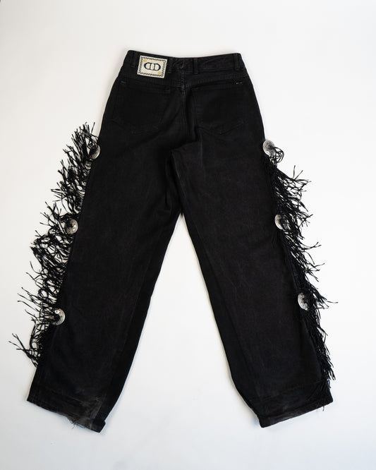 Leather Fringe Tribo Pants