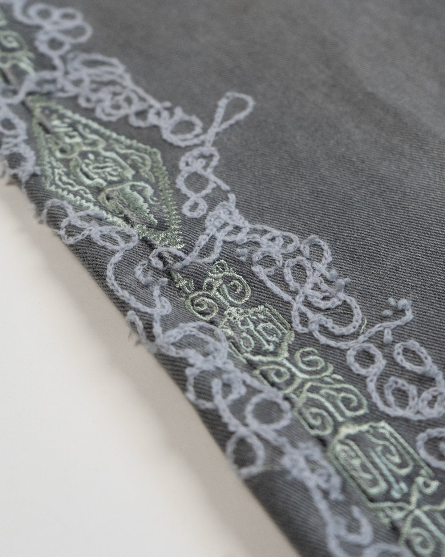 Cursive Stitch Fringe Tribo Pants