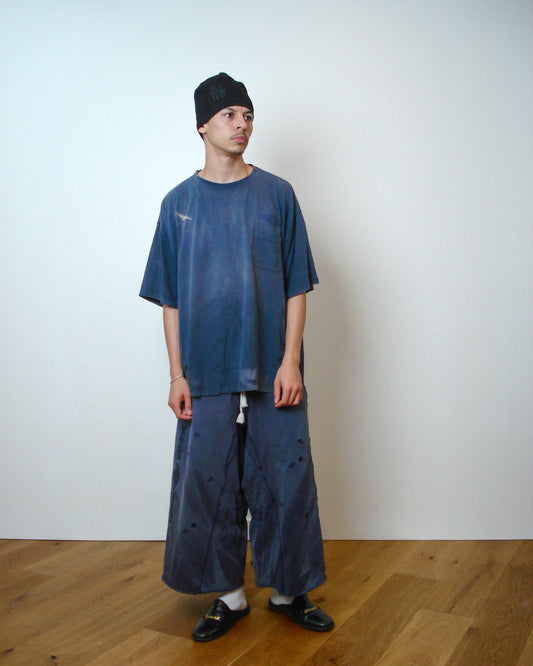 Denim Dealer x Knock Twice™ GS Navy Sunfaded Oversized Crest Tee
